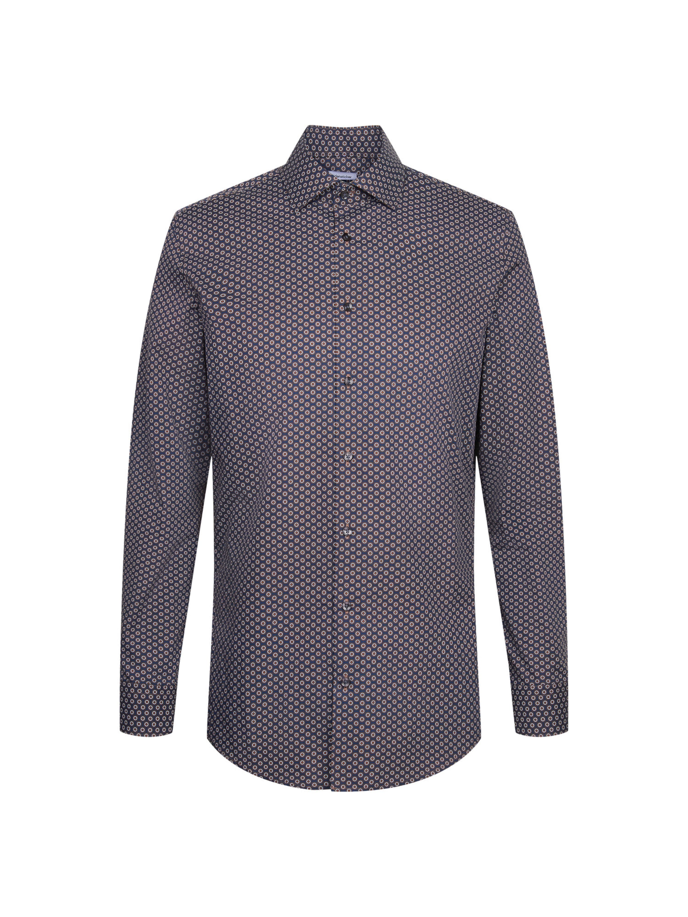 SEIDENSTICKER Super Slim Fit Businesshemd 'SMART ESSENTIALS' in Braun: Vorderseite