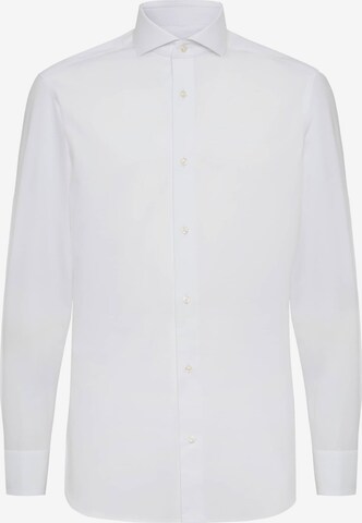 Boggi Milano Slim Fit Forretningsskjorte 'Napoli' i hvid: forside