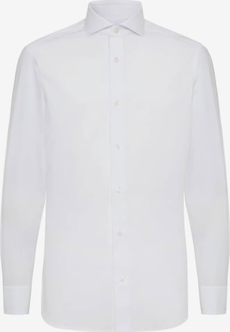 Boggi Milano Слим Деловая рубашка 'Napoli' в Белый: спереди