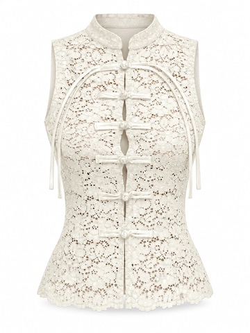 Ombre Bluse in Beige: Vorderseite