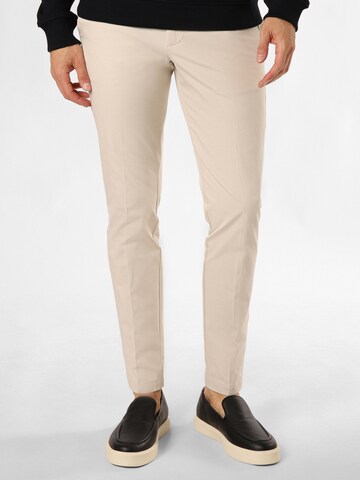 Coupe slim Pantalon 'Kaito_1' BOSS en beige : devant