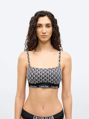 Calvin Klein Swimwear Μπουστάκι Τοπ μπικίνι σε μαύρο: μπροστά