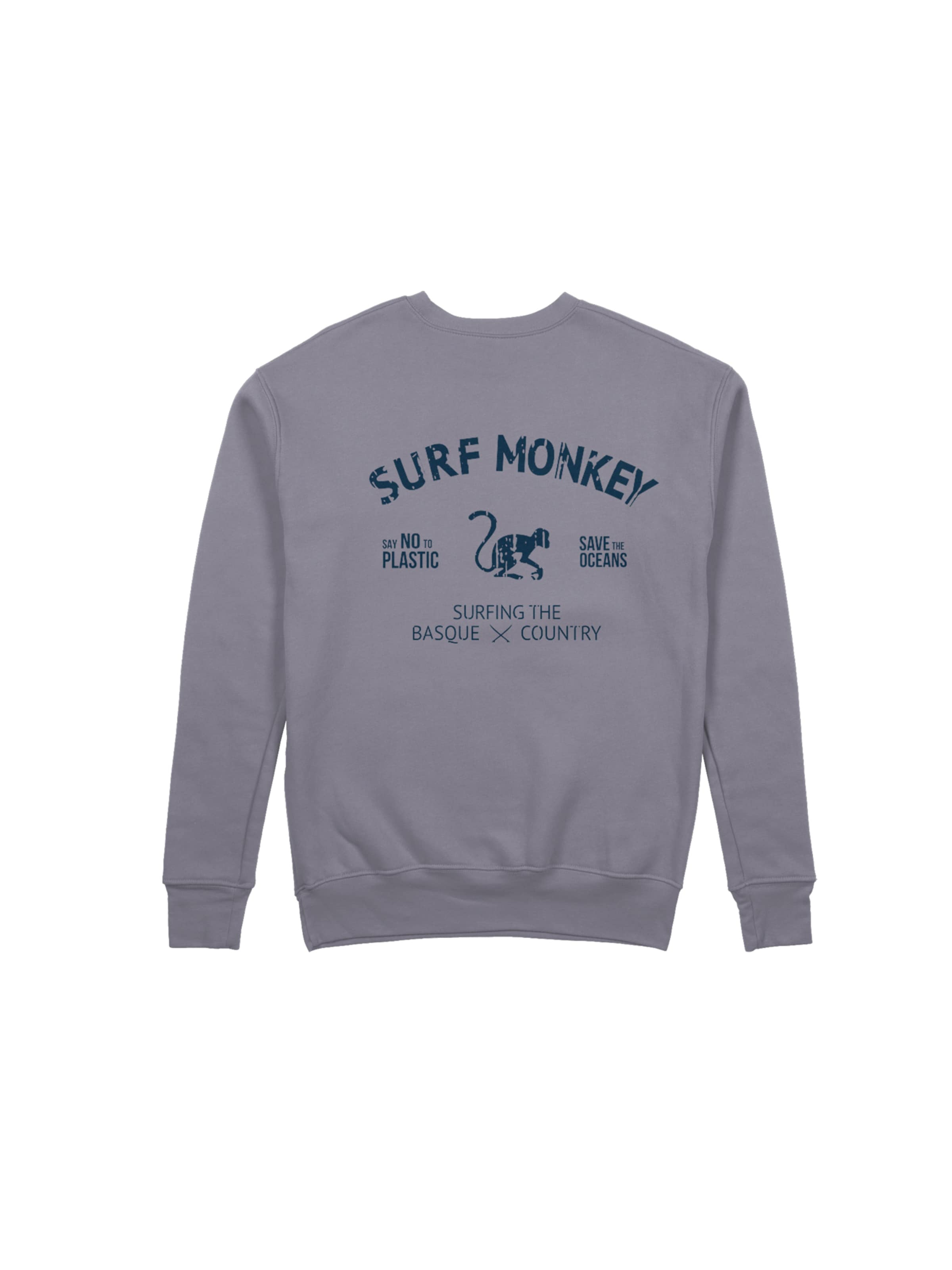 Sweat-shirt 'Rette das Ozean' Surf Monkey en gris : devant