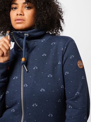 Ragwear Plus Zip-Up Hoodie 'RYLIE MARINA' in Blue