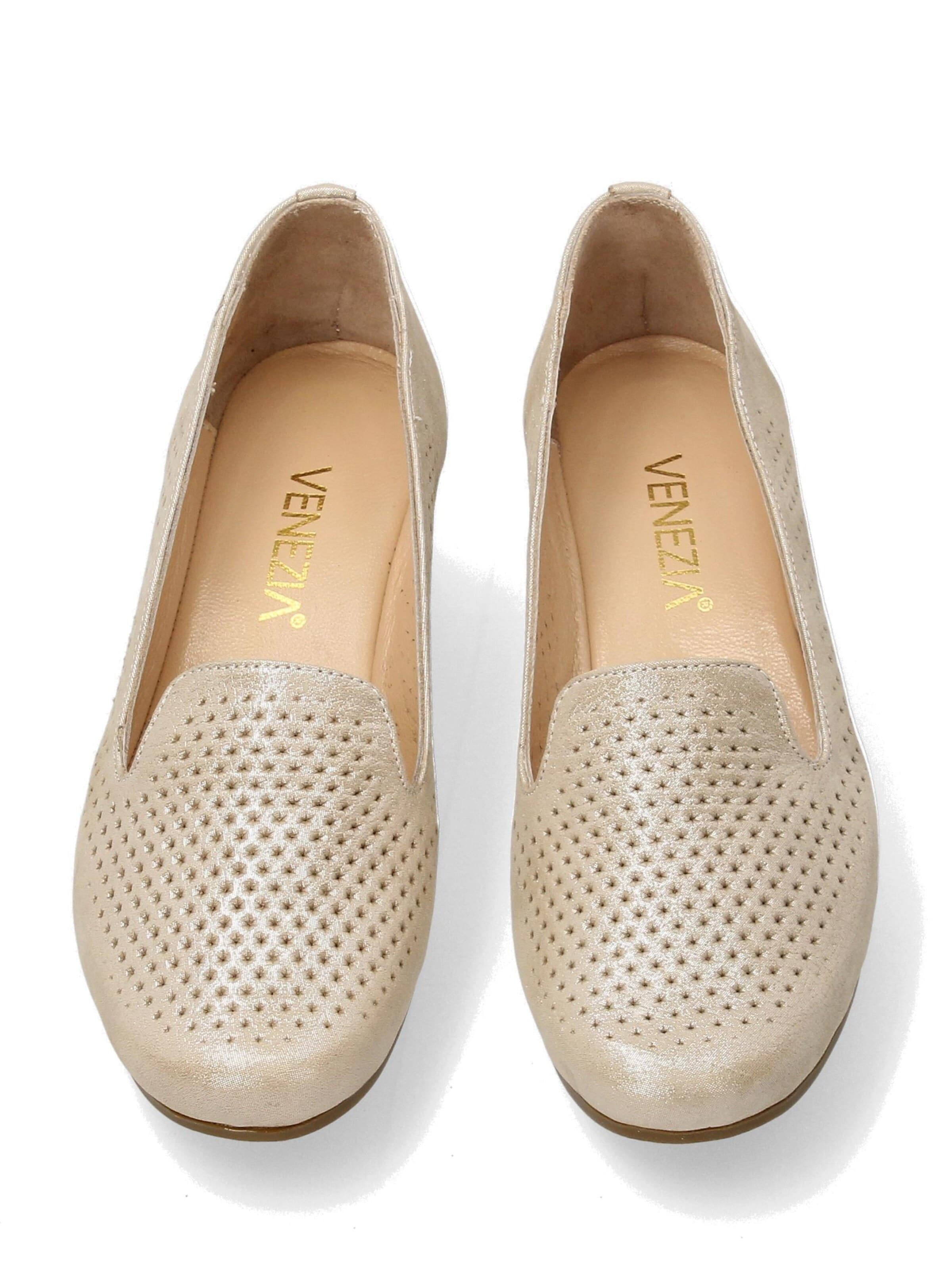 VENEZIA Moccasins in Gold