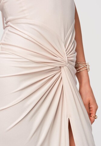 Robe de soirée 'LA-OM-DLR342' Ombre en beige