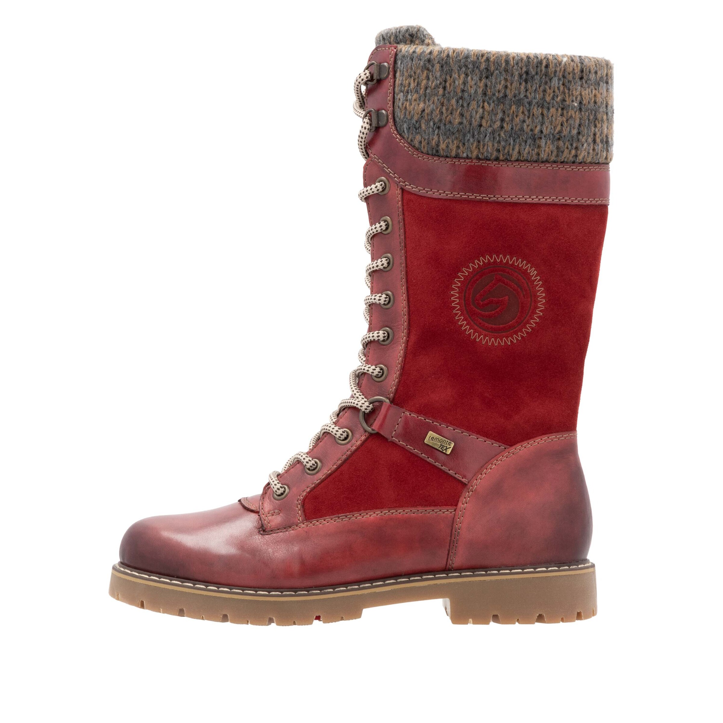 Bottes à lacets REMONTE en rouge