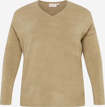 ONLY Carmakoma Pullover 'AMALIA' i grøn: forside