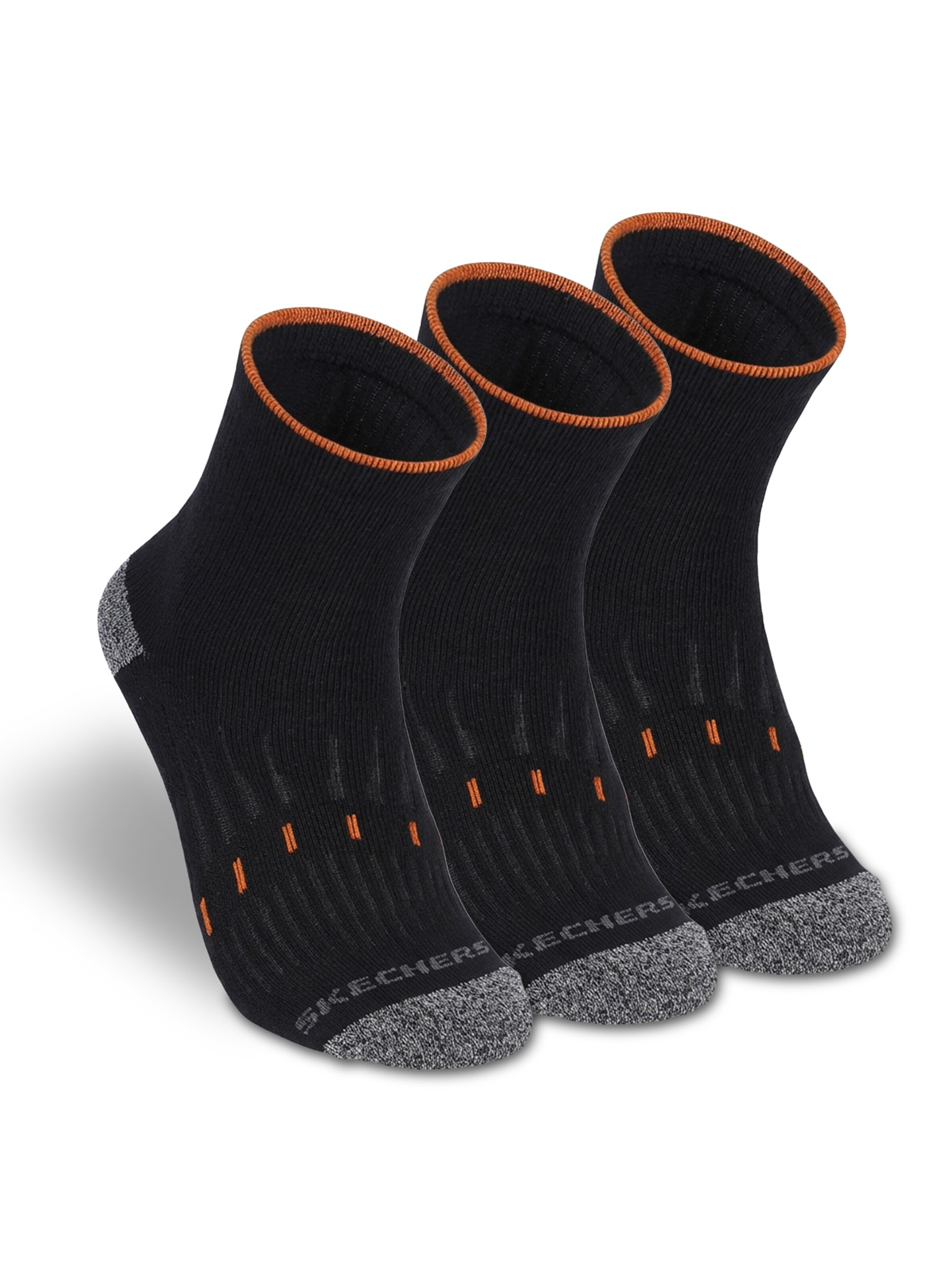 SKECHERS Socken 'Unisex Socken 3er Pack - Built for Overtime'‌‌‌‌ in Schwarz: Vorderseite