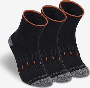 SKECHERS Socken 'Unisex Socken 3er Pack - Built for Overtime' in Schwarz: Vorderseite