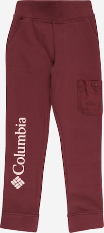 Effilé Pantalon COLUMBIA en rouge : devant