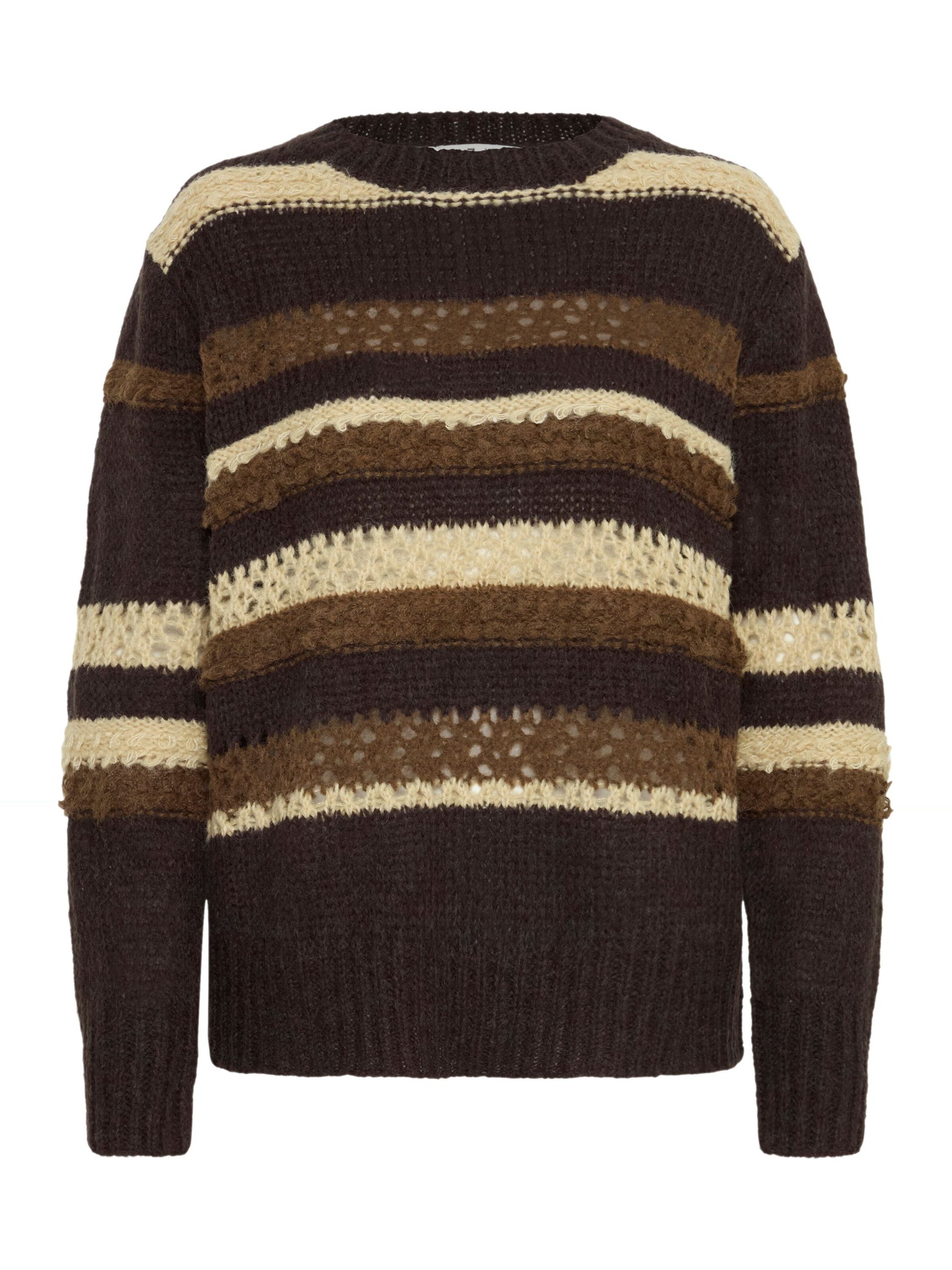 Pull-over 'Jackie' PULZ Jeans en marron : devant