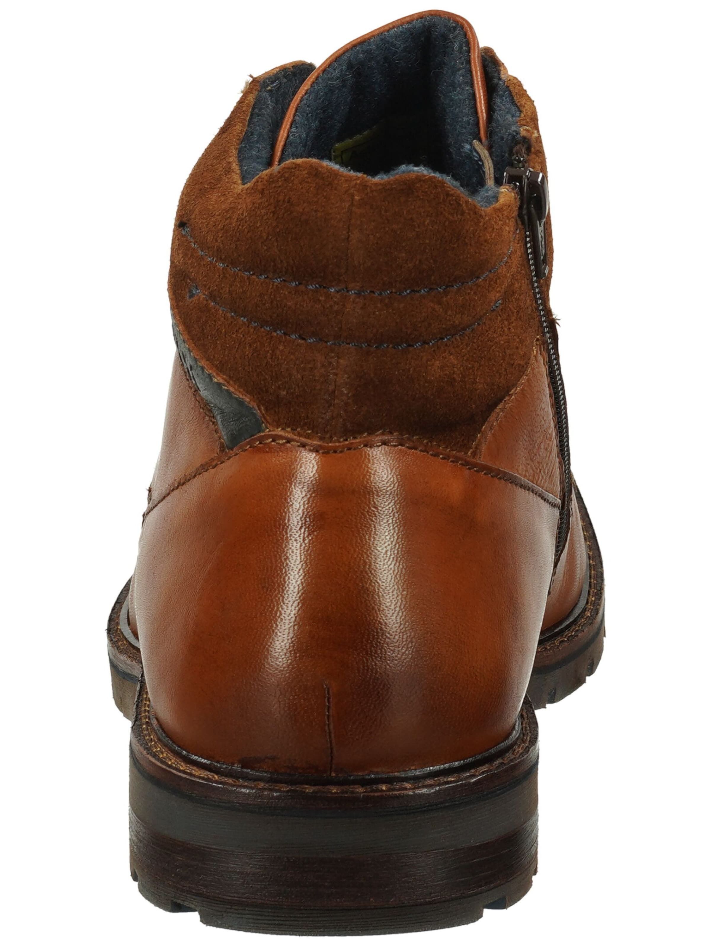 Boots stringati di bugatti in marrone