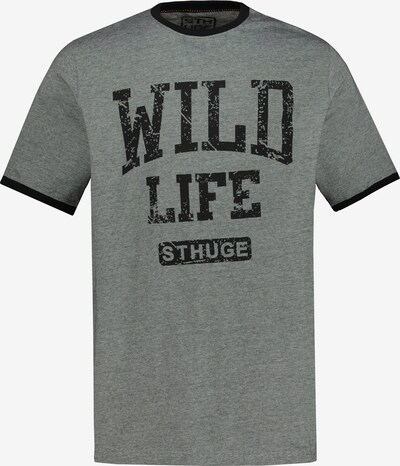 STHUGE Shirt in de kleur Grijs / Zwart, Productweergave