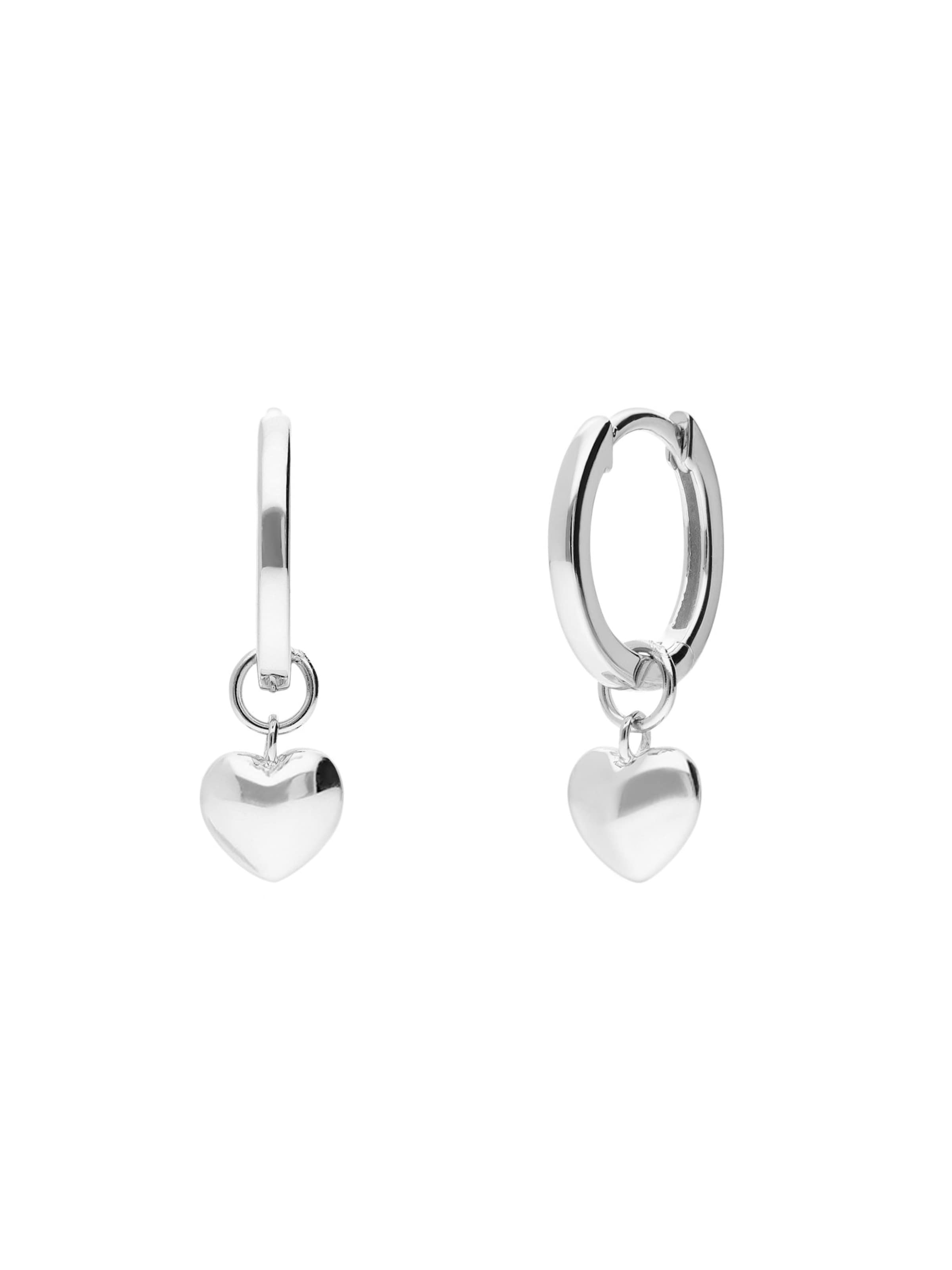 Boucles d'oreilles 'Herz' Lucardi en argent : devant