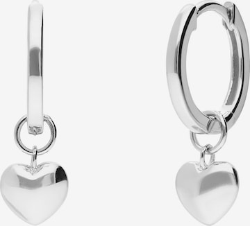 Boucles d'oreilles 'Herz' Lucardi en argent : devant