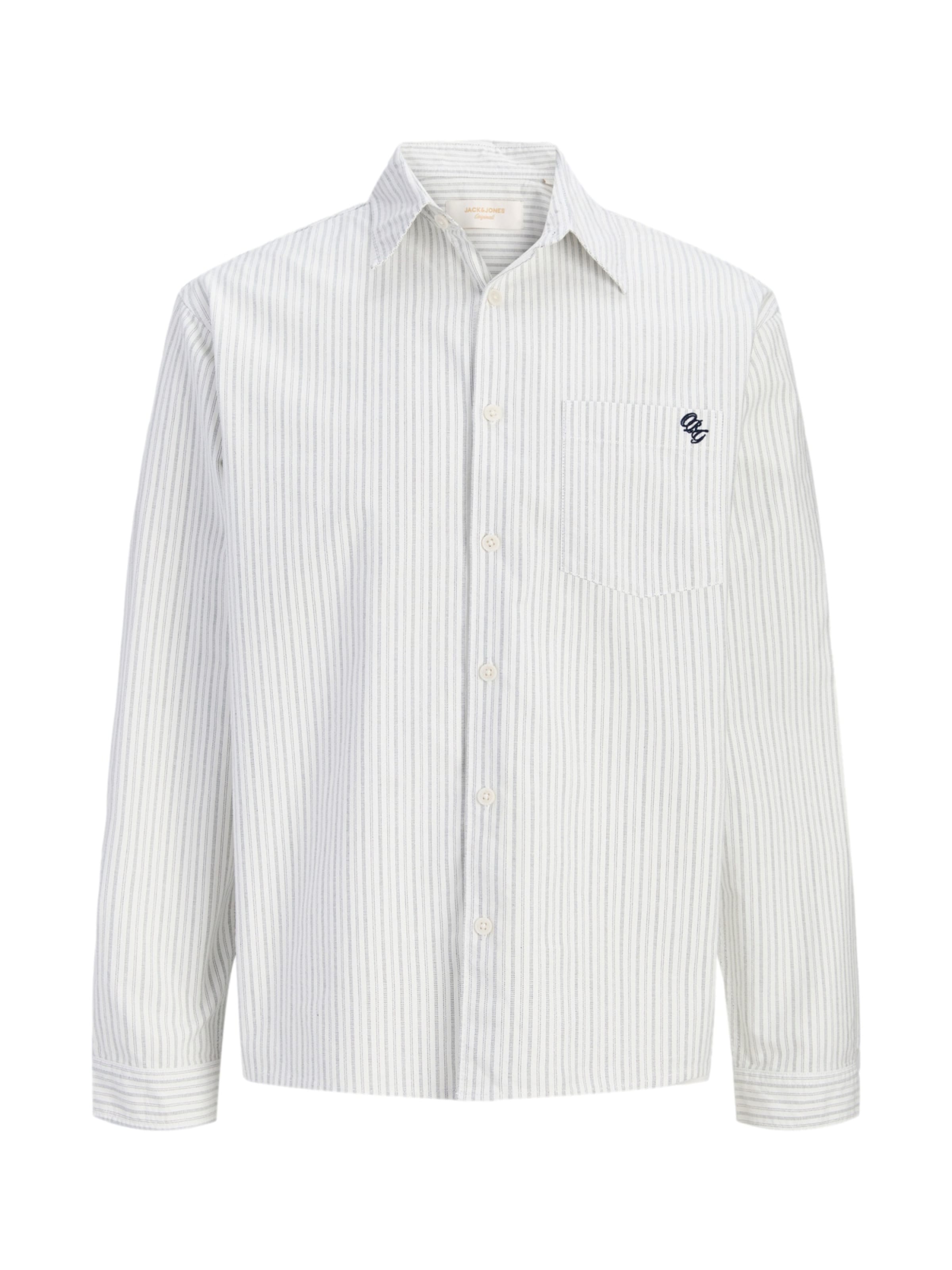 JACK & JONES Overhemd 'JORFREDERIKSBERG' in L in de kleur Pastelblauw / Wit, Productweergave