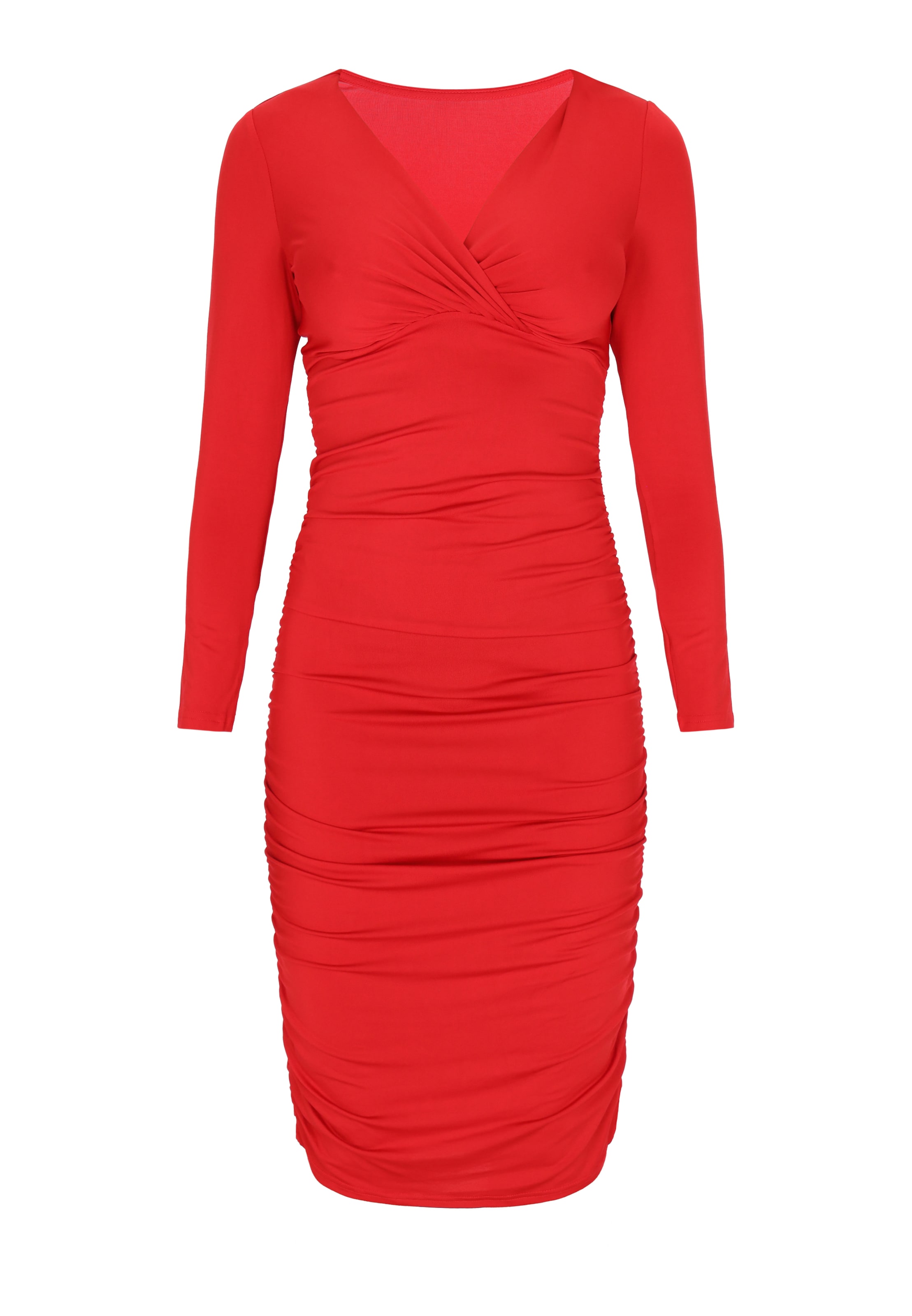 NAEMI - Vestido de bainha em vermelho: frente