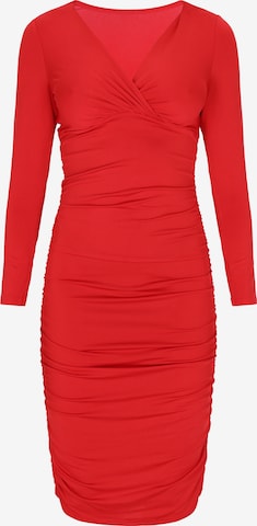 fainaHaljina za ured - crvena boja: prednji dio