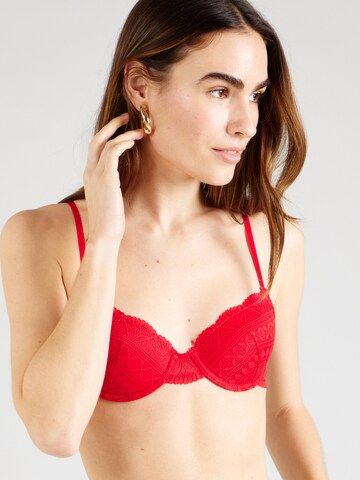 ETAM Triangle Bra 'IDOLE' in Red: front