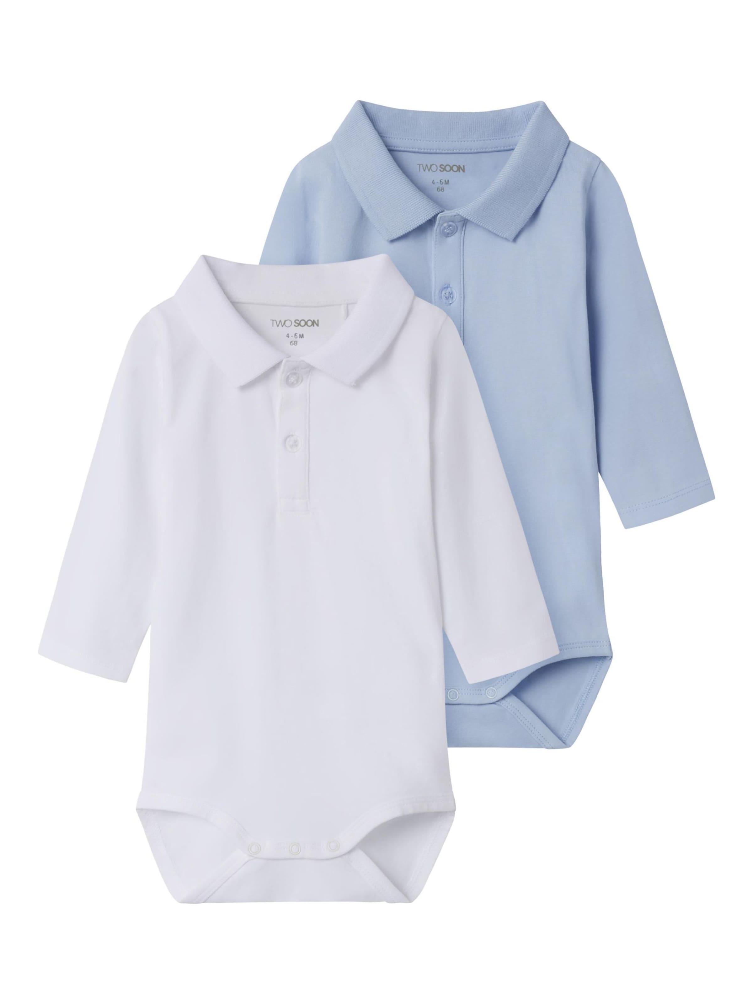 TWO SOON - Pijama entero/body en azul: frente