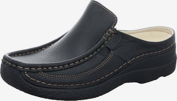 Wolky Slipper 'Pantolette Damen 6202-700 Glattleder in schwarz' in Schwarz: Vorderseite