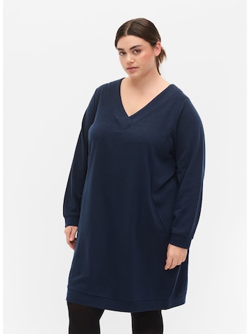 Robe 'VKATHLEEN' Zizzi en bleu : devant