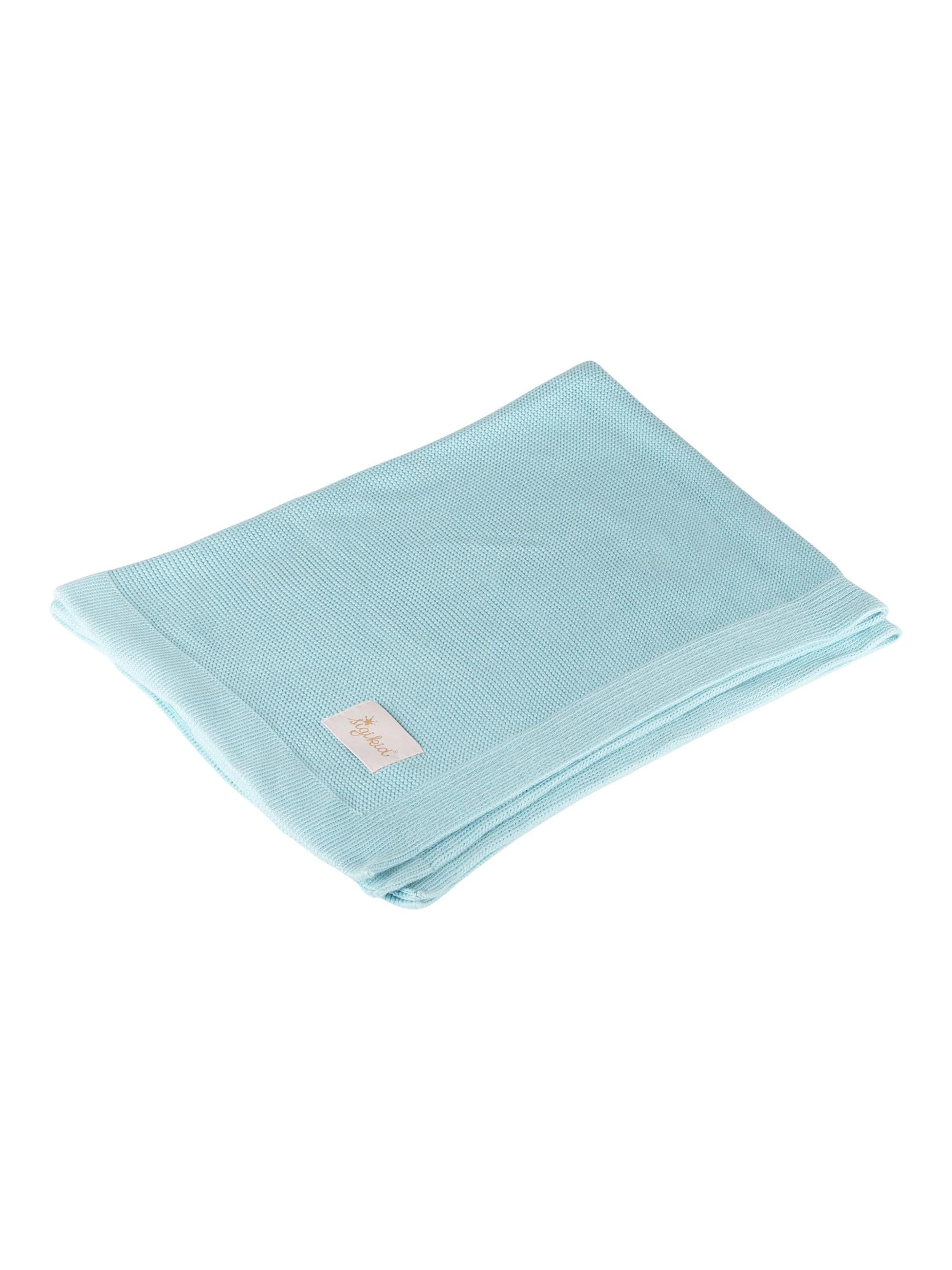 SIGIKID Babydecke 'Strickdecke Knitted Love Babydecke'‌‌‌‌‌‌‌ in Blau: Vorderseite