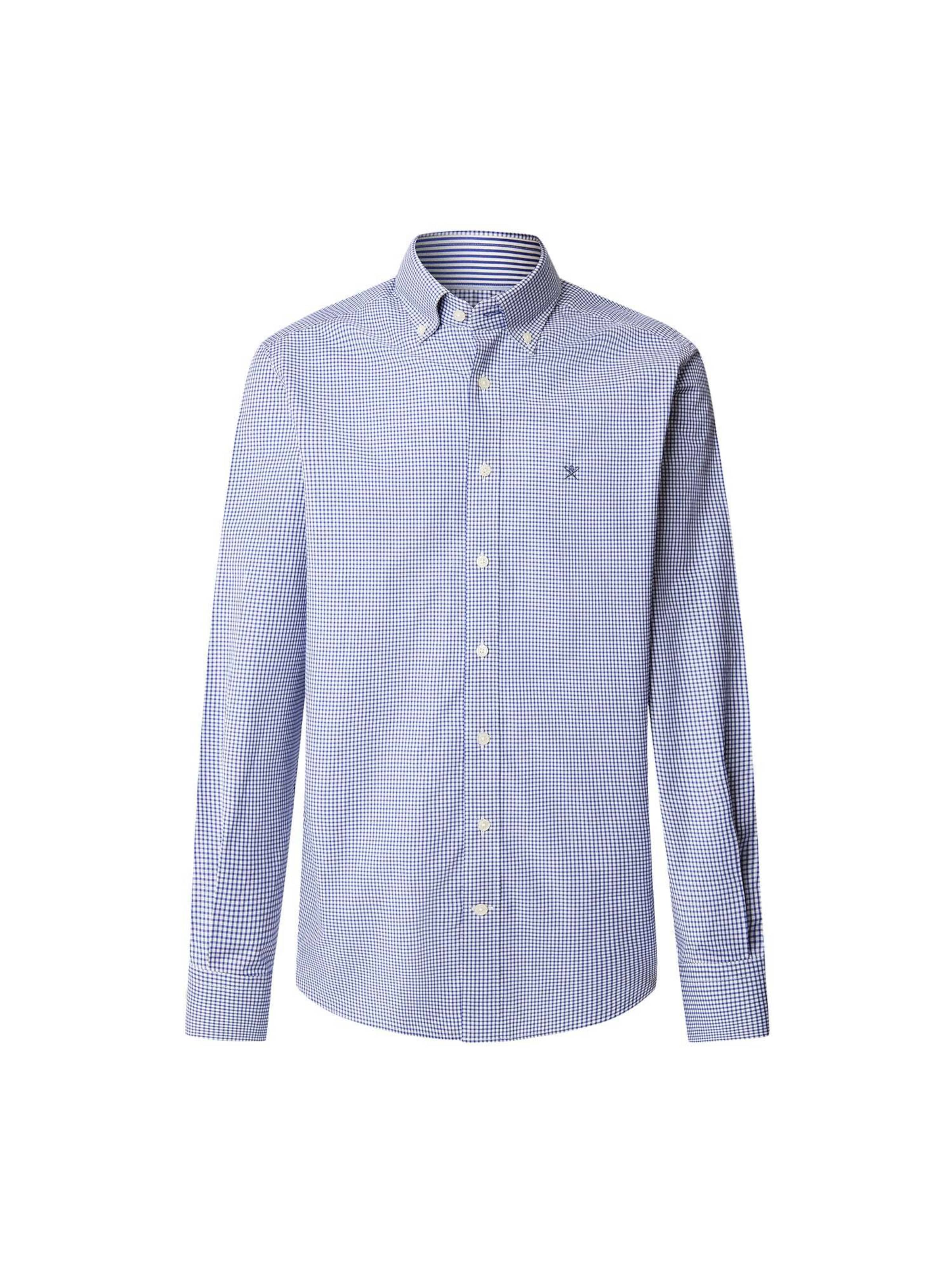 Hackett London Slim fit Overhemd 'Ess' in Blauw: voorkant