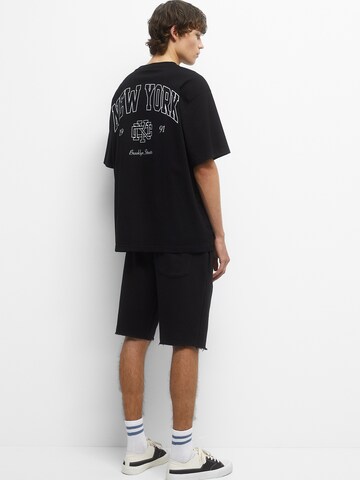 Pull&Bear Loosefit Broek in Zwart