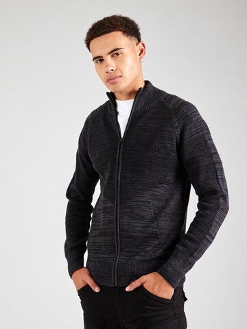 G-STAR Knit Cardigan in Black: front