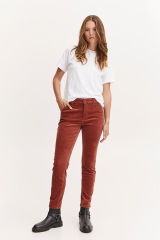 PULZ Jeans Regular Pants 'SALLY' in Red