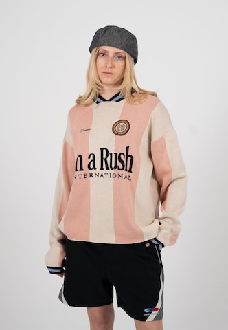 Pullover 'Overdrive' di Prohibited in rosa: frontale