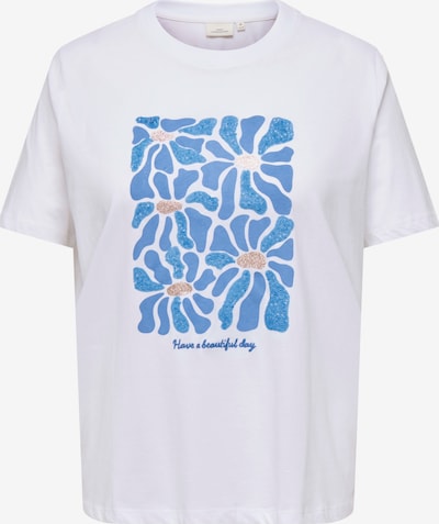 Marškinėliai 'CARALBERTE' iš ONLY Carmakoma, spalva – safyro / Auksas / balta, Prekių apžvalga