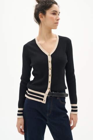InWear Knit cardigan 'Leenah' in Black: front