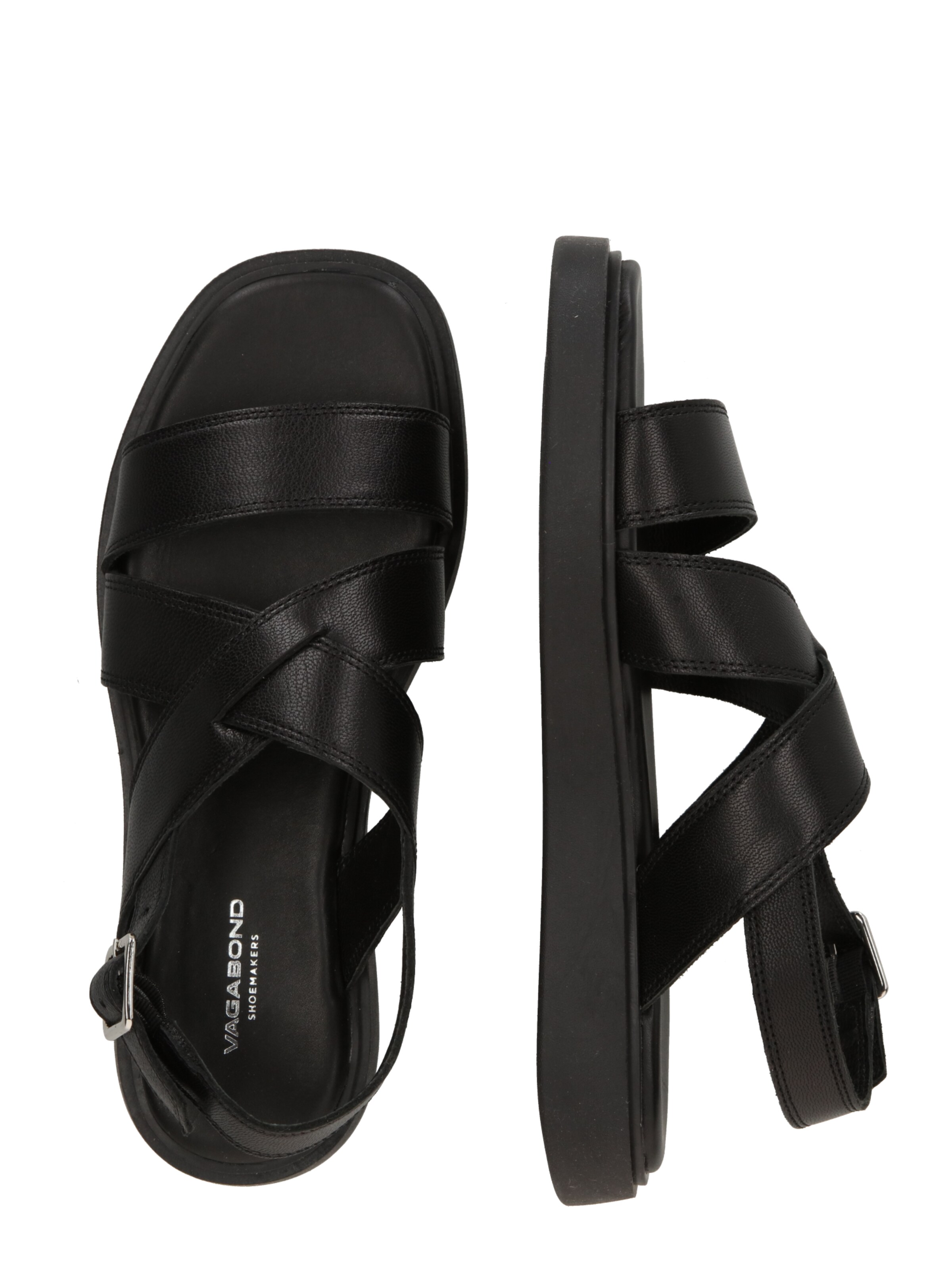 VAGABOND SHOEMAKERS Páskové sandály 'CONNIE' – černá