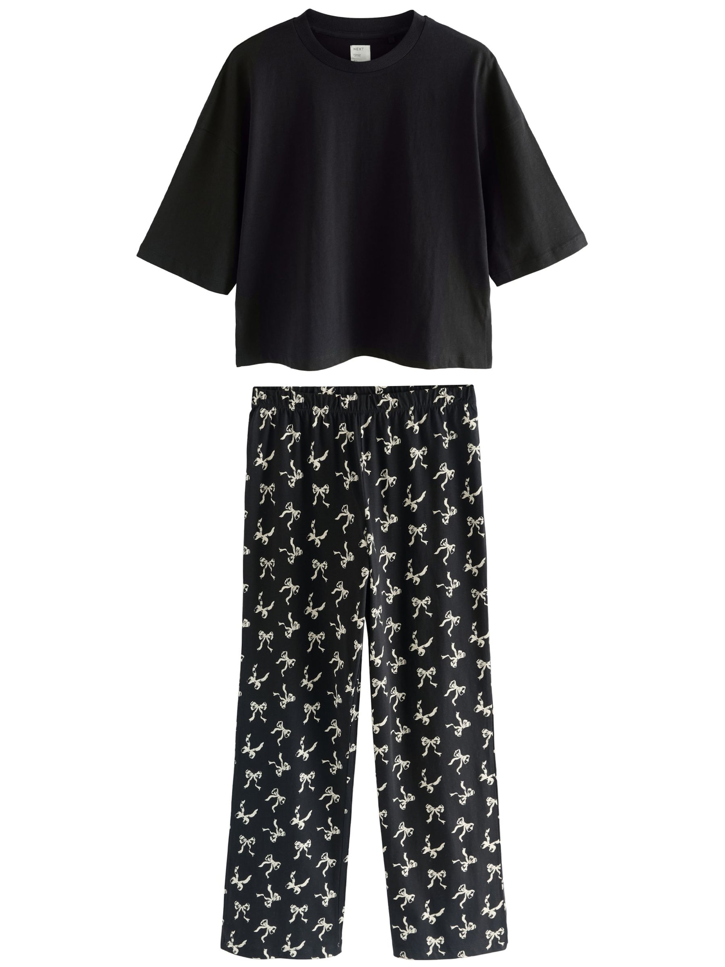 Next Pyjama in Schwarz: Vorderseite
