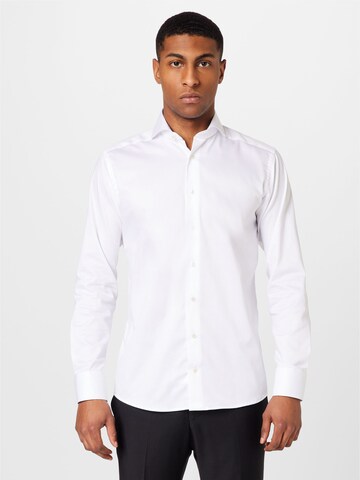 ETON Slim fit Button Up Shirt in White: front