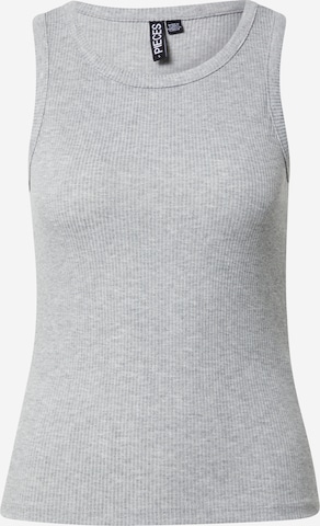 PIECES Top in Grey: front