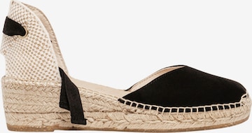 Alhamas - Sandalias 'Alpargata Cuña 5 cm' en negro: frente