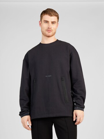 HUGO Sweatshirt 'Darakan' in Schwarz: Vorderseite