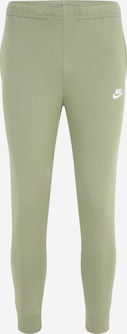 Nike Sportswear Zúžený Kalhoty 'Club Fleece' – zelená: přední strana