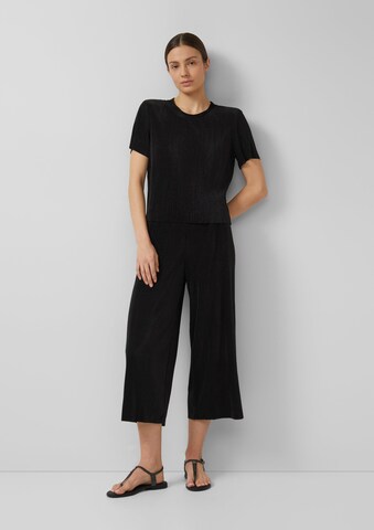 s.Oliver Wide Leg Hose in Schwarz