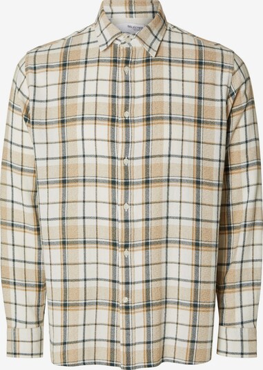 SELECTED HOMME Overhemd in de kleur Beige / Crème / Groen / Wit, Productweergave