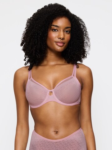 TRIUMPH Minimiser Bra ' Signature Sheer ' in Pink: front