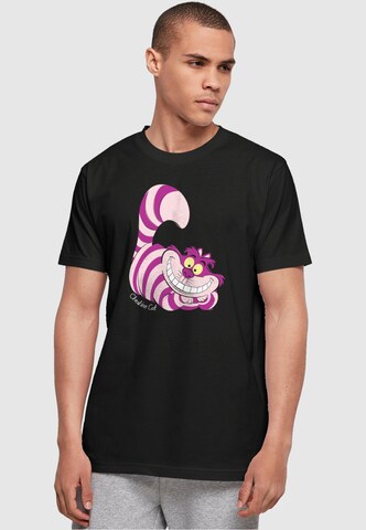 ABSOLUTE CULT Shirt 'Alice in Wonderland - Cheshire Cat' in Black: front