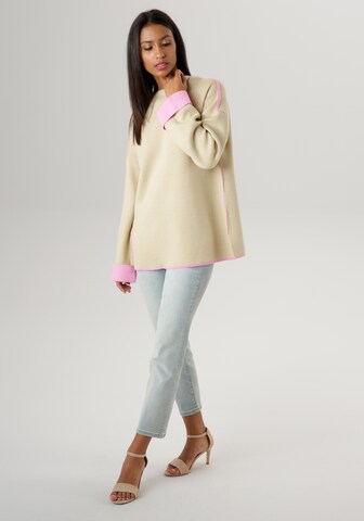 Aniston SELECTED Sweater in Beige