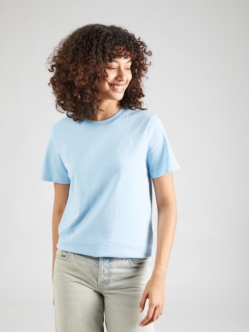 PIECES Majica 'RIA' | modra barva: sprednja stran