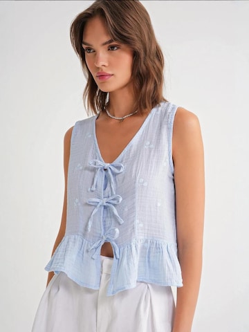 Camicia da donna di MixRay in blu: frontale