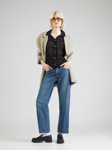 LEVI'S ® 'Susanna Floral Crochet Shirt' in Schwarz